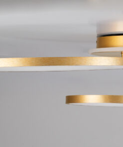 GLOBOSTAR® NEMESIS 61110 Μοντέρνο Φωτιστικό Οροφής LED 98W 11858lm 360° AC 220-240V IP20 Ρυθμιζόμενο Λευκό CCT με Χειριστήριο από 2700K έως 6000K Dimmable - Lumileds SMD Chip - Χρυσό Βούρτσας - Μ89 x Π60 x Υ19cm - 3 Χρόνια Εγγύηση 15 61110 6