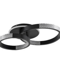 Alternative view of GloboStar® DIAMOND 61111 Φωτιστικό Οροφής Δαχτυλίδι-Κύκλος LED CCT 67W 8078lm 360° AC 220-240V - Εναλλαγή Φωτισμού μέσω Τηλεχειριστηρίου All In One Ψυχρό 6000k+Φυσικό 4500k+Θερμό 2700k Dimmable Φ30+40cm+BackLight - Μαύρο - 3 Years Warranty