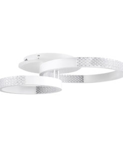 GloboStar® DIAMOND 61112 Φωτιστικό Οροφής Δαχτυλίδι-Κύκλος LED CCT 67W 8078lm 360° AC 220-240V - Εναλλαγή Φωτισμού μέσω Τηλεχειριστηρίου All In One Ψυχρό 6000k+Φυσικό 4500k+Θερμό 2700k Dimmable Φ30+40cm+BackLight - Λευκό - 3 Years Warranty 12 61112 33