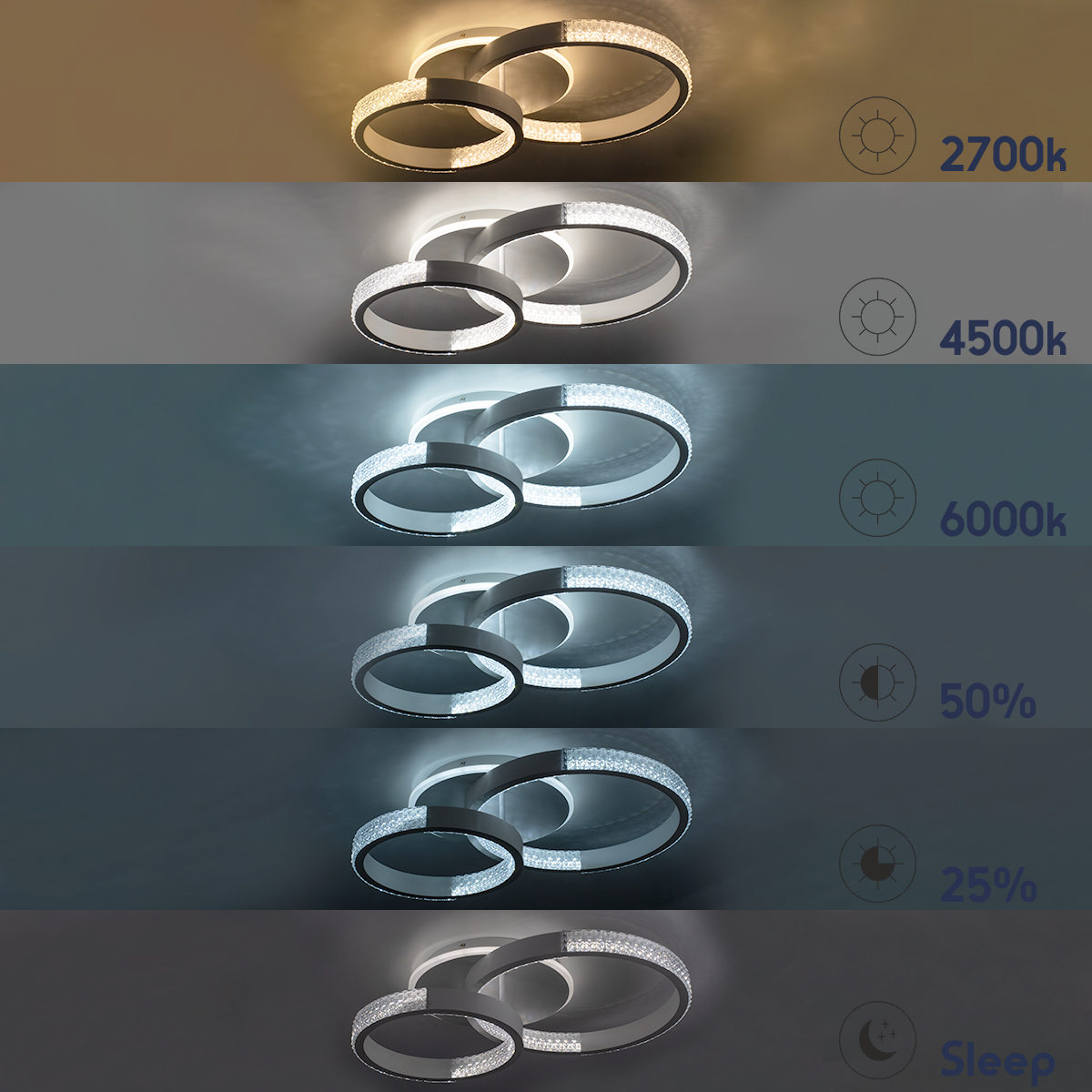 GloboStar® DIAMOND 61112 Φωτιστικό Οροφής Δαχτυλίδι-Κύκλος LED CCT 67W 8078lm 360° AC 220-240V - Εναλλαγή Φωτισμού μέσω Τηλεχειριστηρίου All In One Ψυχρό 6000k+Φυσικό 4500k+Θερμό 2700k Dimmable Φ30+40cm+BackLight - Λευκό - 3 Years Warranty 9 GloboStar® DIAMOND 61112 Φωτιστικό Οροφής Δαχτυλίδι-Κύκλος LED CCT 67W 8078lm 360° AC 220-240V - Εναλλαγή Φωτισμού μέσω Τηλεχειριστηρίου All In One Ψυχρό 6000k+Φυσικό 4500k+Θερμό 2700k Dimmable Φ30+40cm+BackLight - Λευκό - 3 Years Warranty - Image 7