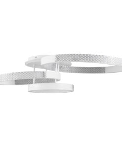 GloboStar® DIAMOND 61115 Φωτιστικό Οροφής Δαχτυλίδι-Κύκλος LED CCT 100W 12123lm 360° AC 220-240V - Εναλλαγή Φωτισμού μέσω Τηλεχειριστηρίου All In One Ψυχρό 6000k+Φυσικό 4500k+Θερμό 2700k Dimmable Φ30+40+50cm+BackLight - Λευκό - 3 Years Warranty 12 61115 3
