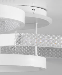 GloboStar® DIAMOND 61115 Φωτιστικό Οροφής Δαχτυλίδι-Κύκλος LED CCT 100W 12123lm 360° AC 220-240V - Εναλλαγή Φωτισμού μέσω Τηλεχειριστηρίου All In One Ψυχρό 6000k+Φυσικό 4500k+Θερμό 2700k Dimmable Φ30+40+50cm+BackLight - Λευκό - 3 Years Warranty 14 61115 5