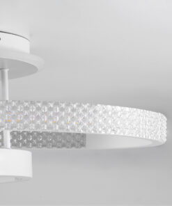 GloboStar® DIAMOND 61115 Φωτιστικό Οροφής Δαχτυλίδι-Κύκλος LED CCT 100W 12123lm 360° AC 220-240V - Εναλλαγή Φωτισμού μέσω Τηλεχειριστηρίου All In One Ψυχρό 6000k+Φυσικό 4500k+Θερμό 2700k Dimmable Φ30+40+50cm+BackLight - Λευκό - 3 Years Warranty 15 61115 6