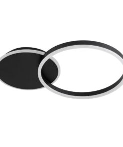 GLOBOSTAR® VENOM 61117 Μοντέρνο Φωτιστικό Οροφής LED 45W 5445lm 360° AC 220-240V IP20 Ρυθμιζόμενο Λευκό CCT με Χειριστήριο από 2700K έως 6000K Dimmable - Lumileds SMD Chip - Μαύρο Ματ - Μ60 x Π40 x Υ7.5cm - 3 Χρόνια Εγγύηση 13 61117 2