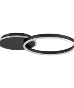 GLOBOSTAR® VENOM 61117 Μοντέρνο Φωτιστικό Οροφής LED 45W 5445lm 360° AC 220-240V IP20 Ρυθμιζόμενο Λευκό CCT με Χειριστήριο από 2700K έως 6000K Dimmable - Lumileds SMD Chip - Μαύρο Ματ - Μ60 x Π40 x Υ7.5cm - 3 Χρόνια Εγγύηση 14 61117 3