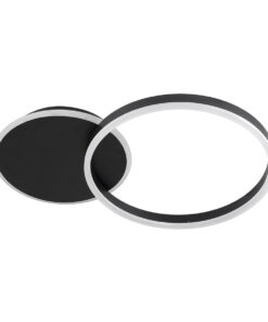 GLOBOSTAR® VENOM 61117 Μοντέρνο Φωτιστικό Οροφής LED 45W 5445lm 360° AC 220-240V IP20 Ρυθμιζόμενο Λευκό CCT με Χειριστήριο από 2700K έως 6000K Dimmable - Lumileds SMD Chip - Μαύρο Ματ - Μ60 x Π40 x Υ7.5cm - 3 Χρόνια Εγγύηση 15 61117 4