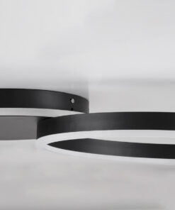 GLOBOSTAR® VENOM 61117 Μοντέρνο Φωτιστικό Οροφής LED 45W 5445lm 360° AC 220-240V IP20 Ρυθμιζόμενο Λευκό CCT με Χειριστήριο από 2700K έως 6000K Dimmable - Lumileds SMD Chip - Μαύρο Ματ - Μ60 x Π40 x Υ7.5cm - 3 Χρόνια Εγγύηση 16 61117 5