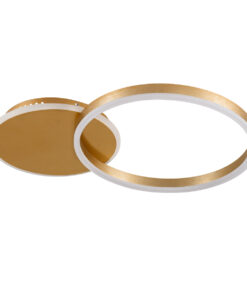 GloboStar® VENOM 61119 Φωτιστικό Οροφής Δαχτυλίδι-Κύκλος LED CCT 45W 5445lm 360° AC 220-240V - Εναλλαγή Φωτισμού μέσω Τηλεχειριστηρίου All In One Ψυχρό 6000k+Φυσικό 4500k+Θερμό 2700k Dimmable Φ40cm+BackLight - Χρυσό Βούρτσας - 3 Years Warranty 13 61119 2