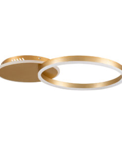 GloboStar® VENOM 61119 Φωτιστικό Οροφής Δαχτυλίδι-Κύκλος LED CCT 45W 5445lm 360° AC 220-240V - Εναλλαγή Φωτισμού μέσω Τηλεχειριστηρίου All In One Ψυχρό 6000k+Φυσικό 4500k+Θερμό 2700k Dimmable Φ40cm+BackLight - Χρυσό Βούρτσας - 3 Years Warranty 14 61119 3