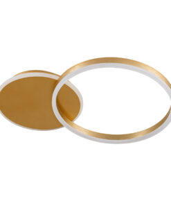 GloboStar® VENOM 61119 Φωτιστικό Οροφής Δαχτυλίδι-Κύκλος LED CCT 45W 5445lm 360° AC 220-240V - Εναλλαγή Φωτισμού μέσω Τηλεχειριστηρίου All In One Ψυχρό 6000k+Φυσικό 4500k+Θερμό 2700k Dimmable Φ40cm+BackLight - Χρυσό Βούρτσας - 3 Years Warranty 15 61119 4