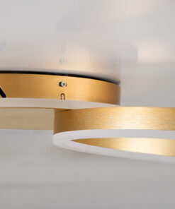 GloboStar® VENOM 61119 Φωτιστικό Οροφής Δαχτυλίδι-Κύκλος LED CCT 45W 5445lm 360° AC 220-240V - Εναλλαγή Φωτισμού μέσω Τηλεχειριστηρίου All In One Ψυχρό 6000k+Φυσικό 4500k+Θερμό 2700k Dimmable Φ40cm+BackLight - Χρυσό Βούρτσας - 3 Years Warranty 16 61119 5