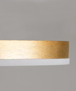 GloboStar® VENOM 61119 Φωτιστικό Οροφής Δαχτυλίδι-Κύκλος LED CCT 45W 5445lm 360° AC 220-240V - Εναλλαγή Φωτισμού μέσω Τηλεχειριστηρίου All In One Ψυχρό 6000k+Φυσικό 4500k+Θερμό 2700k Dimmable Φ40cm+BackLight - Χρυσό Βούρτσας - 3 Years Warranty 17 61119 6