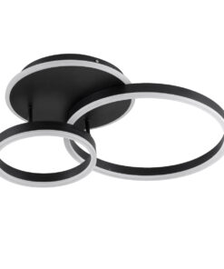 Alternative view of GloboStar® VENOM 61120 Φωτιστικό Οροφής Δαχτυλίδι-Κύκλος LED CCT 67W 8107lm 360° AC 220-240V - Εναλλαγή Φωτισμού μέσω Τηλεχειριστηρίου All In One Ψυχρό 6000k+Φυσικό 4500k+Θερμό 2700k Dimmable Φ25+40cm+BackLight - Μαύρο - 3 Years Warranty