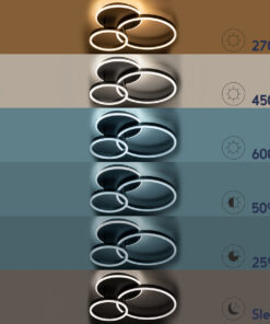 GloboStar® VENOM 61121 Φωτιστικό Οροφής Δαχτυλίδι-Κύκλος LED CCT 67W 8107lm 360° AC 220-240V - Εναλλαγή Φωτισμού μέσω Τηλεχειριστηρίου All In One Ψυχρό 6000k+Φυσικό 4500k+Θερμό 2700k Dimmable Φ25+40cm+BackLight - Λευκό - 3 Years Warranty 16 61121 7