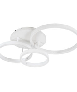 Alternative view of GloboStar® VENOM 61124 Φωτιστικό Οροφής Δαχτυλίδι-Κύκλος LED CCT 100W 12100lm 360° AC 220-240V - Εναλλαγή Φωτισμού μέσω Τηλεχειριστηρίου All In One Ψυχρό 6000k+Φυσικό 4500k+Θερμό 2700k Dimmable Φ25+30+40cm+BackLight - Λευκό - 3 Years Warranty