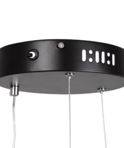 GLOBOSTAR® DIAMOND 61126 Μοντέρνο Κρεμαστό Φωτιστικό Οροφής LED 20W 2356lm 360° AC 220-240V IP20 Ρυθμιζόμενο Λευκό CCT με Χειριστήριο από 2700K έως 6000K Dimmable - Lumileds SMD Chip - Μαύρο - Μ25 x Π25 x Υ3cm - 3 Χρόνια Εγγύηση 18 61126 6