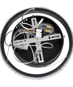 GLOBOSTAR® DIAMOND 61126 Μοντέρνο Κρεμαστό Φωτιστικό Οροφής LED 20W 2356lm 360° AC 220-240V IP20 Ρυθμιζόμενο Λευκό CCT με Χειριστήριο από 2700K έως 6000K Dimmable - Lumileds SMD Chip - Μαύρο - Μ25 x Π25 x Υ3cm - 3 Χρόνια Εγγύηση 19 61126 7