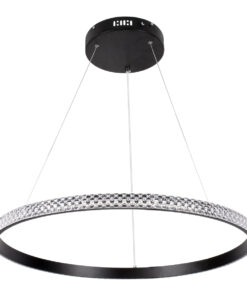 Alternative view of GLOBOSTAR® DIAMOND 61130 Μοντέρνο Κρεμαστό Φωτιστικό Οροφής LED 45W 5230lm 360° AC 220-240V IP20 Ρυθμιζόμενο Λευκό CCT με Χειριστήριο από 2700K έως 6000K Dimmable - Lumileds SMD Chip - Μαυρό Ματ - Μ60 x Π60 x Υ3cm - 3 Χρόνια Εγγύηση