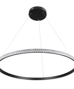 Alternative view of GLOBOSTAR® DIAMOND 61132 Μοντέρνο Κρεμαστό Φωτιστικό Οροφής LED 67W 7689lm 360° AC 220-240V IP20 Ρυθμιζόμενο Λευκό CCT με Χειριστήριο από 2700K έως 6000K Dimmable - Lumileds SMD Chip - Μαύρο - Μ80 x Π80 x Υ3cm - 3 Χρόνια Εγγύηση