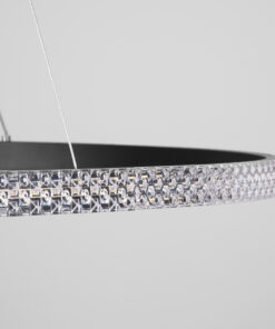 GLOBOSTAR® DIAMOND 61132 Μοντέρνο Κρεμαστό Φωτιστικό Οροφής LED 67W 7689lm 360° AC 220-240V IP20 Ρυθμιζόμενο Λευκό CCT με Χειριστήριο από 2700K έως 6000K Dimmable - Lumileds SMD Chip - Μαύρο - Μ80 x Π80 x Υ3cm - 3 Χρόνια Εγγύηση 17 61132 5