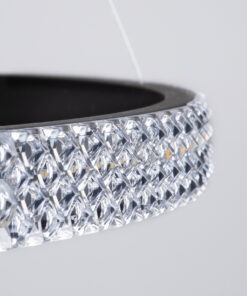 GLOBOSTAR® DIAMOND TRIO 61136-DECO Μοντέρνο Κρεμαστό Φωτιστικό Οροφής LED 100W 12123lm 360° AC 220-240V IP20 Ρυθμιζόμενο Λευκό CCT με Χειριστήριο από 2700K έως 6000K Dimmable - Lumileds SMD Chip - Μαύρο - Μ60 x Π60 x Υ90cm - 3 Χρόνια Εγγύηση 21 61136 deco 7