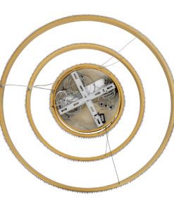 GLOBOSTAR® DIAMOND TRIO 61137 Μοντέρνο Κρεμαστό Φωτιστικό Οροφής LED 100W 12123lm 360° AC 220-240V IP20 Ρυθμιζόμενο Λευκό CCT με Χειριστήριο από 2700K έως 6000K Dimmable - Lumileds SMD Chip - Χρυσό Βούρτσας - Μ60 x Π60 x Υ60cm - 3 Χρόνια Εγγύηση 23 61137 9