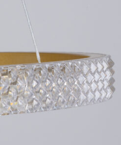 GLOBOSTAR® DIAMOND TRIO 61139-DECO Μοντέρνο Κρεμαστό Φωτιστικό Οροφής LED 120W 14723lm 360° AC 220-240V IP20 Ρυθμιζόμενο Λευκό CCT με Χειριστήριο από 2700K έως 6000K Dimmable - Lumileds SMD Chip - Χρυσό Βούρτσας - Μ40 x Π60 x Υ80cm - 3 Χρόνια Εγγύηση 21 61139 deco 7