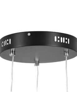 GLOBOSTAR® DIAMOND TRIO 61142 Μοντέρνο Κρεμαστό Φωτιστικό Οροφής LED 100W 12123lm 360° AC 220-240V IP20 Ρυθμιζόμενο Λευκό CCT με Χειριστήριο από 2700K έως 6000K Dimmable - Lumileds SMD Chip - Μαυρό Ματ - Μ110 x Π110 x Υ60cm - 3 Χρόνια Εγγύηση 17 61142 7