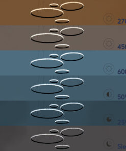 GLOBOSTAR® DIAMOND TETRA 61148 Μοντέρνο Κρεμαστό Φωτιστικό Οροφής LED 150W 18379lm 360° AC 220-240V IP20 Ρυθμιζόμενο Λευκό CCT με Χειριστήριο από 2700K έως 6000K Dimmable - Lumileds SMD Chip - Μαύρο - Μ150 x Π150 x Υ120cm - 3 Χρόνια Εγγύηση 21 61148 9