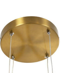 GLOBOSTAR® DIAMOND TETRA 61149 Μοντέρνο Κρεμαστό Φωτιστικό Οροφής LED 150W 18379lm 360° AC 220-240V IP20 Ρυθμιζόμενο Λευκό CCT με Χειριστήριο από 2700K έως 6000K Dimmable - Lumileds SMD Chip - Χρυσό Βούρτσας - Μ150 x Π150 x Υ60cm - 3 Χρόνια Εγγύηση 17 61149 6