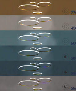 GLOBOSTAR® DIAMOND TETRA 61149 Μοντέρνο Κρεμαστό Φωτιστικό Οροφής LED 150W 18379lm 360° AC 220-240V IP20 Ρυθμιζόμενο Λευκό CCT με Χειριστήριο από 2700K έως 6000K Dimmable - Lumileds SMD Chip - Χρυσό Βούρτσας - Μ150 x Π150 x Υ60cm - 3 Χρόνια Εγγύηση 20 61149 9