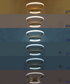 GLOBOSTAR® DIAMOND DUO 61150 Μοντέρνο Κρεμαστό Φωτιστικό Οροφής LED 75W 8743lm 360° AC 220-240V IP20 Ρυθμιζόμενο Λευκό CCT με Χειριστήριο από 2700K έως 6000K Dimmable - Lumileds SMD Chip - Μαυρό Ματ - Μ60 x Π60 x Υ40cm - 3 Χρόνια Εγγύηση 26 61150 12