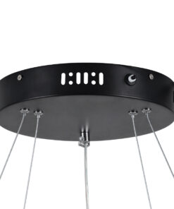 GLOBOSTAR® DIAMOND DUO 61150-DECO Μοντέρνο Κρεμαστό Φωτιστικό Οροφής LED 75W 8743lm 360° AC 220-240V IP20 Ρυθμιζόμενο Λευκό CCT με Χειριστήριο από 2700K έως 6000K Dimmable - Lumileds SMD Chip - Μαύρο - Μ60 x Π60 x Υ40cm - 3 Χρόνια Εγγύηση 23 61150 deco 8