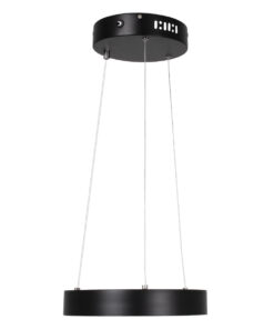 GLOBOSTAR® NEMESIS 61152 Μοντέρνο Κρεμαστό Φωτιστικό Οροφής LED 20W 2356lm 360° AC 220-240V IP20 Ρυθμιζόμενο Λευκό CCT με Χειριστήριο από 2700K έως 6000K Dimmable - Lumileds SMD Chip - Μαυρό - Μ25 x Π25 x Υ4cm - 3 Χρόνια Εγγύηση 15 61152 3