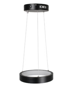 GLOBOSTAR® NEMESIS 61152 Μοντέρνο Κρεμαστό Φωτιστικό Οροφής LED 20W 2356lm 360° AC 220-240V IP20 Ρυθμιζόμενο Λευκό CCT με Χειριστήριο από 2700K έως 6000K Dimmable - Lumileds SMD Chip - Μαυρό - Μ25 x Π25 x Υ4cm - 3 Χρόνια Εγγύηση 16 61152 4