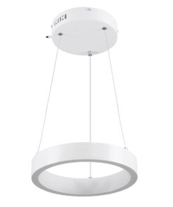 Alternative view of GLOBOSTAR® NEMESIS 61153 Μοντέρνο Κρεμαστό Φωτιστικό Οροφής LED 20W 2356lm 360° AC 220-240V IP20 Ρυθμιζόμενο Λευκό CCT με Χειριστήριο από 2700K έως 6000K Dimmable - Lumileds SMD Chip - Λευκό Ματ - Μ25 x Π25 x Υ4cm - 3 Χρόνια Εγγύηση