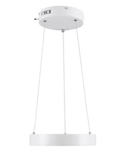 GLOBOSTAR® NEMESIS 61153 Μοντέρνο Κρεμαστό Φωτιστικό Οροφής LED 20W 2356lm 360° AC 220-240V IP20 Ρυθμιζόμενο Λευκό CCT με Χειριστήριο από 2700K έως 6000K Dimmable - Lumileds SMD Chip - Λευκό Ματ - Μ25 x Π25 x Υ4cm - 3 Χρόνια Εγγύηση 15 61153 3