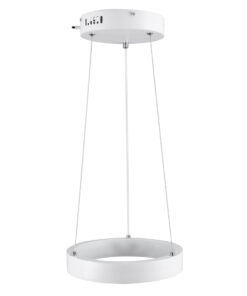 GLOBOSTAR® NEMESIS 61153 Μοντέρνο Κρεμαστό Φωτιστικό Οροφής LED 20W 2356lm 360° AC 220-240V IP20 Ρυθμιζόμενο Λευκό CCT με Χειριστήριο από 2700K έως 6000K Dimmable - Lumileds SMD Chip - Λευκό Ματ - Μ25 x Π25 x Υ4cm - 3 Χρόνια Εγγύηση 16 61153 4