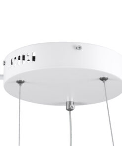 GLOBOSTAR® NEMESIS 61153 Μοντέρνο Κρεμαστό Φωτιστικό Οροφής LED 20W 2356lm 360° AC 220-240V IP20 Ρυθμιζόμενο Λευκό CCT με Χειριστήριο από 2700K έως 6000K Dimmable - Lumileds SMD Chip - Λευκό Ματ - Μ25 x Π25 x Υ4cm - 3 Χρόνια Εγγύηση 18 61153 6