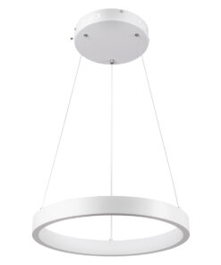 Alternative view of GLOBOSTAR® NEMESIS 61156 Μοντέρνο Κρεμαστό Φωτιστικό Οροφής LED 30W 3513lm 360° AC 220-240V IP20 Ρυθμιζόμενο Λευκό CCT με Χειριστήριο από 2700K έως 6000K Dimmable - Lumileds SMD Chip - Λευκό Ματ - Μ40 x Π40 x Υ4cm - 3 Χρόνια Εγγύηση