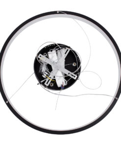 GLOBOSTAR® NEMESIS 61158 Μοντέρνο Κρεμαστό Φωτιστικό Οροφής LED 45W 5230lm 360° AC 220-240V IP20 Ρυθμιζόμενο Λευκό CCT με Χειριστήριο από 2700K έως 6000K Dimmable - Lumileds SMD Chip - Μαυρό - Μ60 x Π60 x Υ4cm - 3 Χρόνια Εγγύηση 19 61158 07