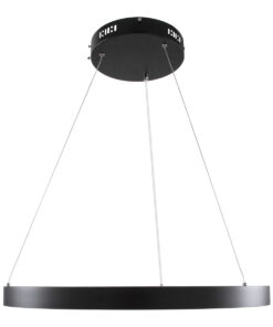 GLOBOSTAR® NEMESIS 61158 Μοντέρνο Κρεμαστό Φωτιστικό Οροφής LED 45W 5230lm 360° AC 220-240V IP20 Ρυθμιζόμενο Λευκό CCT με Χειριστήριο από 2700K έως 6000K Dimmable - Lumileds SMD Chip - Μαυρό - Μ60 x Π60 x Υ4cm - 3 Χρόνια Εγγύηση 15 61158 3