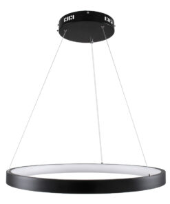 GLOBOSTAR® NEMESIS 61158 Μοντέρνο Κρεμαστό Φωτιστικό Οροφής LED 45W 5230lm 360° AC 220-240V IP20 Ρυθμιζόμενο Λευκό CCT με Χειριστήριο από 2700K έως 6000K Dimmable - Lumileds SMD Chip - Μαυρό - Μ60 x Π60 x Υ4cm - 3 Χρόνια Εγγύηση 16 61158 4