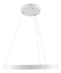 GLOBOSTAR® NEMESIS 61159 Μοντέρνο Κρεμαστό Φωτιστικό Οροφής LED 45W 5230lm 360° AC 220-240V IP20 Ρυθμιζόμενο Λευκό CCT με Χειριστήριο από 2700K έως 6000K Dimmable - Lumileds SMD Chip - Λευκό - Μ60 x Π60 x Υ4cm - 3 Χρόνια Εγγύηση 15 61159 3