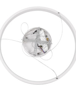 GLOBOSTAR® NEMESIS 61159 Μοντέρνο Κρεμαστό Φωτιστικό Οροφής LED 45W 5230lm 360° AC 220-240V IP20 Ρυθμιζόμενο Λευκό CCT με Χειριστήριο από 2700K έως 6000K Dimmable - Lumileds SMD Chip - Λευκό - Μ60 x Π60 x Υ4cm - 3 Χρόνια Εγγύηση 19 61159 7