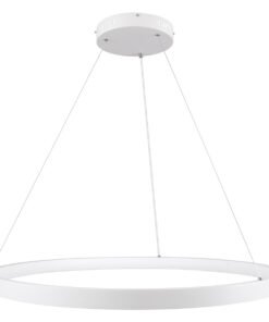 GLOBOSTAR® NEMESIS 61162 Μοντέρνο Κρεμαστό Φωτιστικό Οροφής LED 67W 7689lm 360° AC 220-240V IP20 Ρυθμιζόμενο Λευκό CCT με Χειριστήριο από 2700K έως 6000K Dimmable - Lumileds SMD Chip - Λευκό - Μ80 x Π80 x Υ4cm - 3 Χρόνια Εγγύηση 16 61162 4