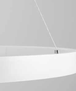 GLOBOSTAR® NEMESIS 61162 Μοντέρνο Κρεμαστό Φωτιστικό Οροφής LED 67W 7689lm 360° AC 220-240V IP20 Ρυθμιζόμενο Λευκό CCT με Χειριστήριο από 2700K έως 6000K Dimmable - Lumileds SMD Chip - Λευκό - Μ80 x Π80 x Υ4cm - 3 Χρόνια Εγγύηση 17 61162 5