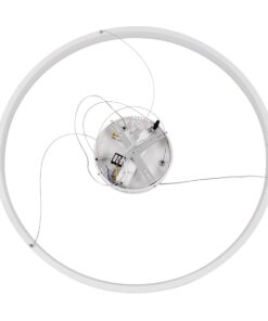 GLOBOSTAR® NEMESIS 61162 Μοντέρνο Κρεμαστό Φωτιστικό Οροφής LED 67W 7689lm 360° AC 220-240V IP20 Ρυθμιζόμενο Λευκό CCT με Χειριστήριο από 2700K έως 6000K Dimmable - Lumileds SMD Chip - Λευκό - Μ80 x Π80 x Υ4cm - 3 Χρόνια Εγγύηση 19 61162 7