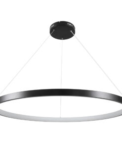 GLOBOSTAR® NEMESIS 61164 Μοντέρνο Κρεμαστό Φωτιστικό Οροφής LED 75W 8743lm 360° AC 220-240V IP20 Ρυθμιζόμενο Λευκό CCT με Χειριστήριο από 2700K έως 6000K Dimmable - Lumileds SMD Chip - Μαύρο - Μ100 x Π100 x Υ4cm - 3 Χρόνια Εγγύηση 14 61164 2