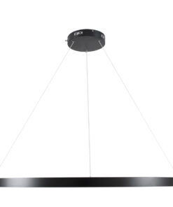 GLOBOSTAR® NEMESIS 61164 Μοντέρνο Κρεμαστό Φωτιστικό Οροφής LED 75W 8743lm 360° AC 220-240V IP20 Ρυθμιζόμενο Λευκό CCT με Χειριστήριο από 2700K έως 6000K Dimmable - Lumileds SMD Chip - Μαύρο - Μ100 x Π100 x Υ4cm - 3 Χρόνια Εγγύηση 15 61164 3